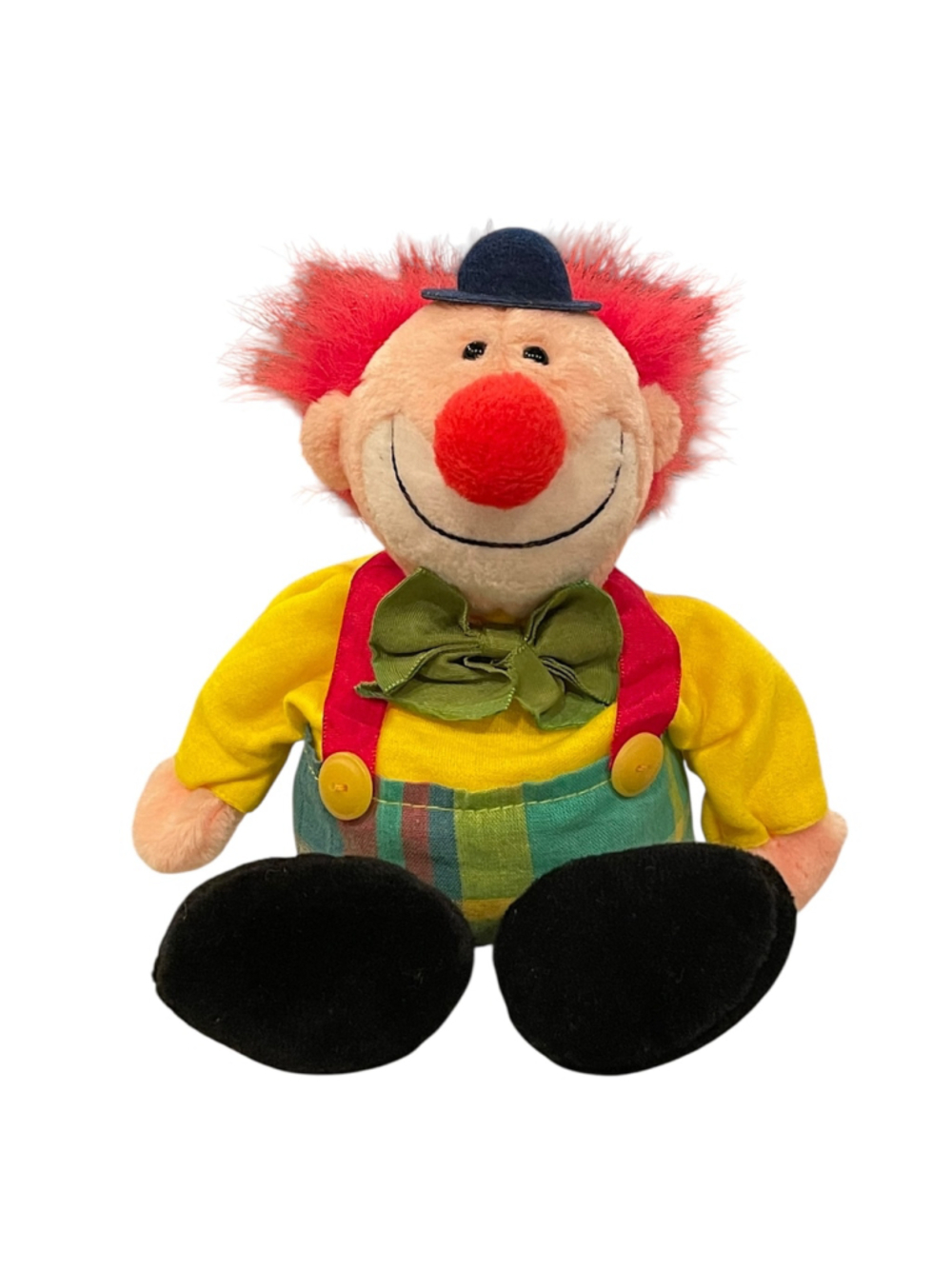 Vintage W Steinbeck Clown August Plush Happy Chappy Red Hair 10 inches